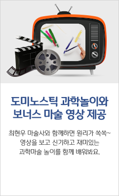 도미노스틱 과학놀이와 보너스 마술 영상 제공